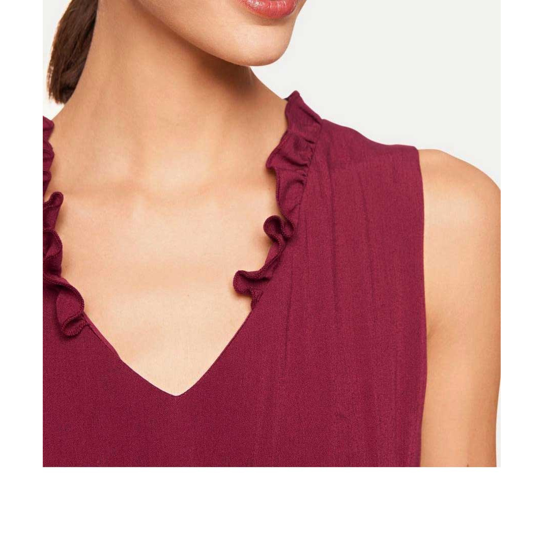 Rüschenkleid bordeaux