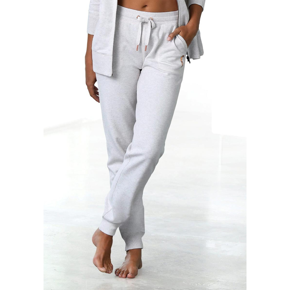 Marken-Sweathose natur