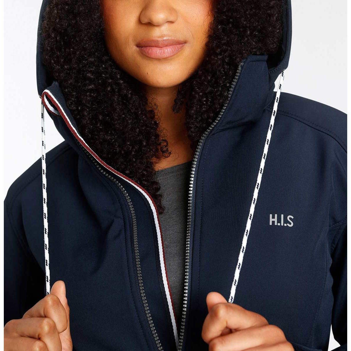 Marken-Softshellparka marine