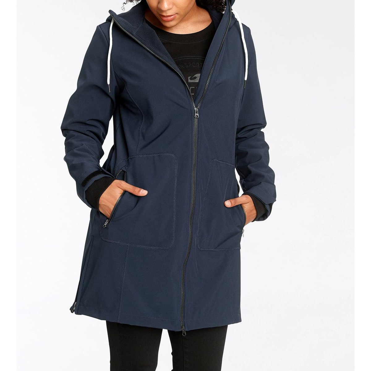 Function soft shell coat navy