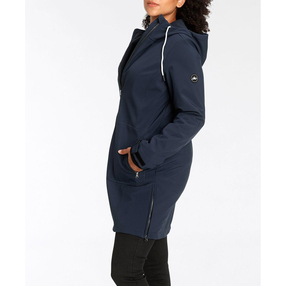 Function soft shell coat navy
