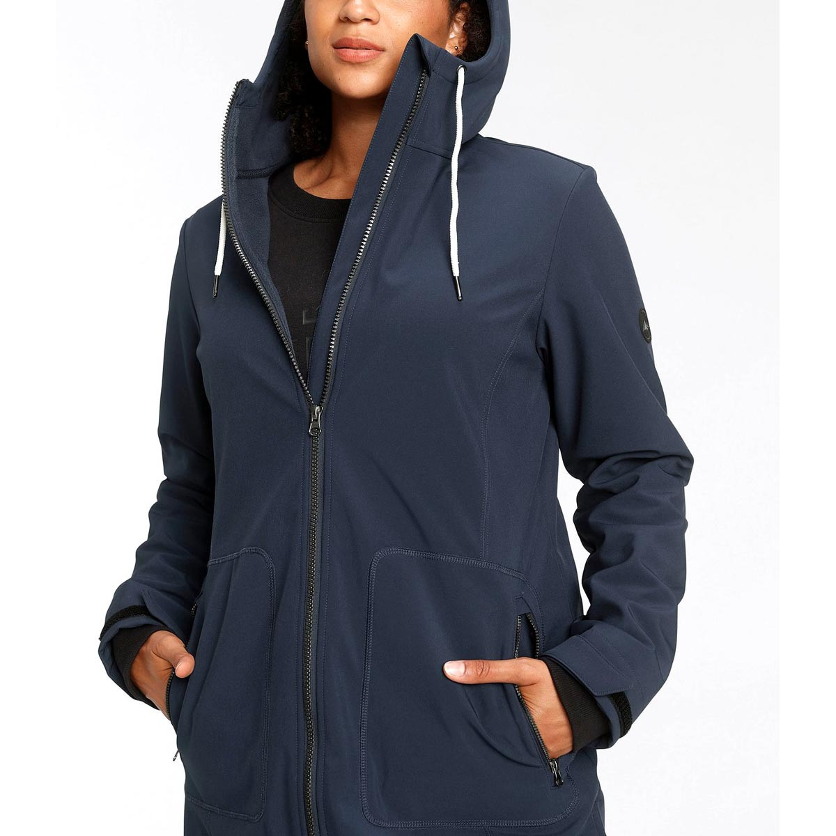 Function soft shell coat navy