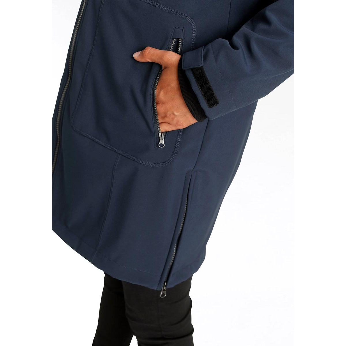 Function soft shell coat navy
