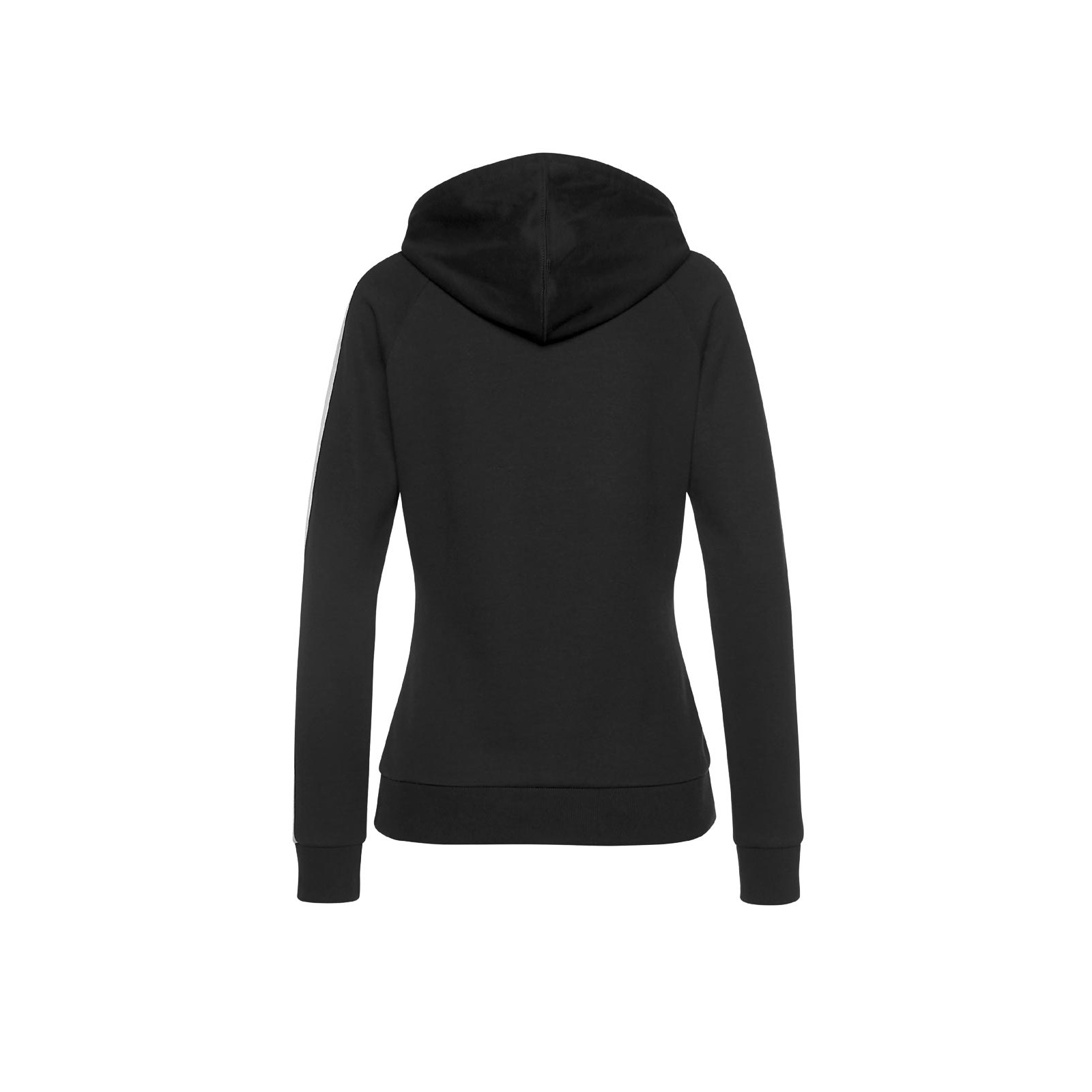 Marken-Kapuzensweatshirt m. Seitenstreifen schwarz