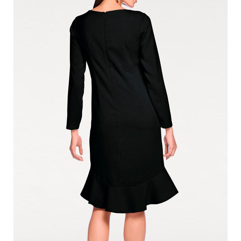 Designer-Volantkleid schwarz