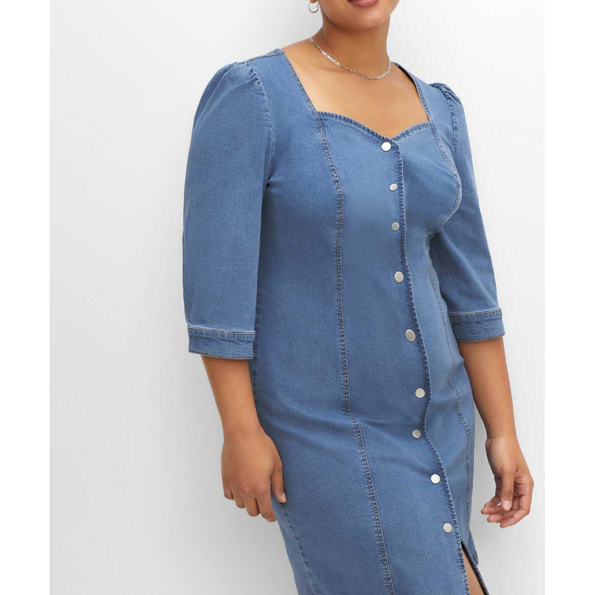 Jeanskleid m. Knopfverschluss blue Denim