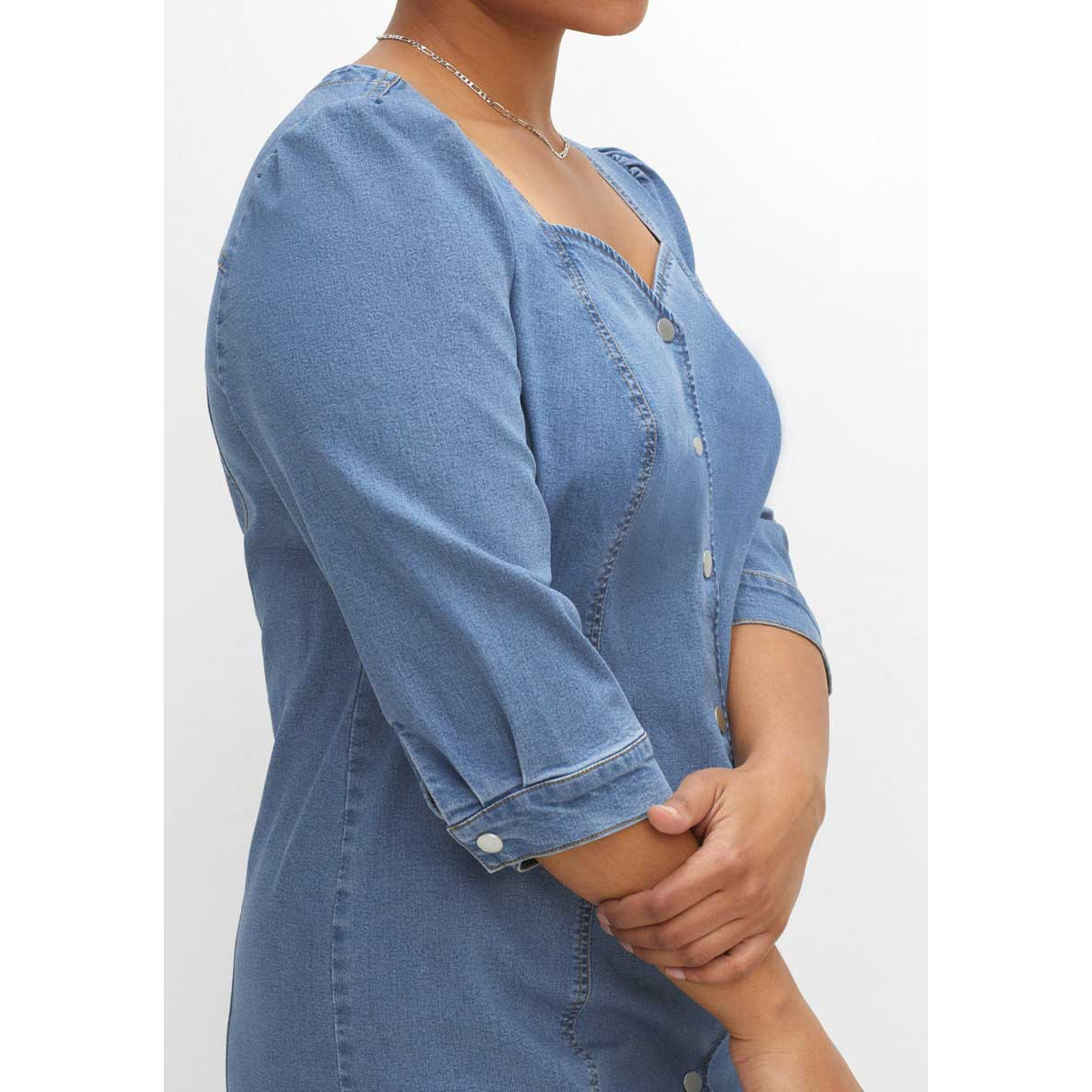 Jeanskleid m. Knopfverschluss blue Denim
