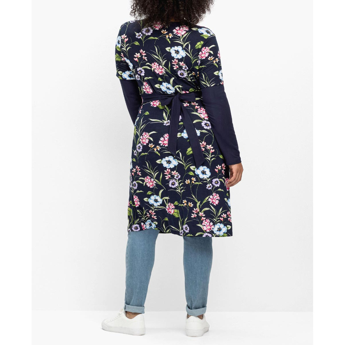 Marken-2-in-1-Jersey-Kleid marine-bedruckt