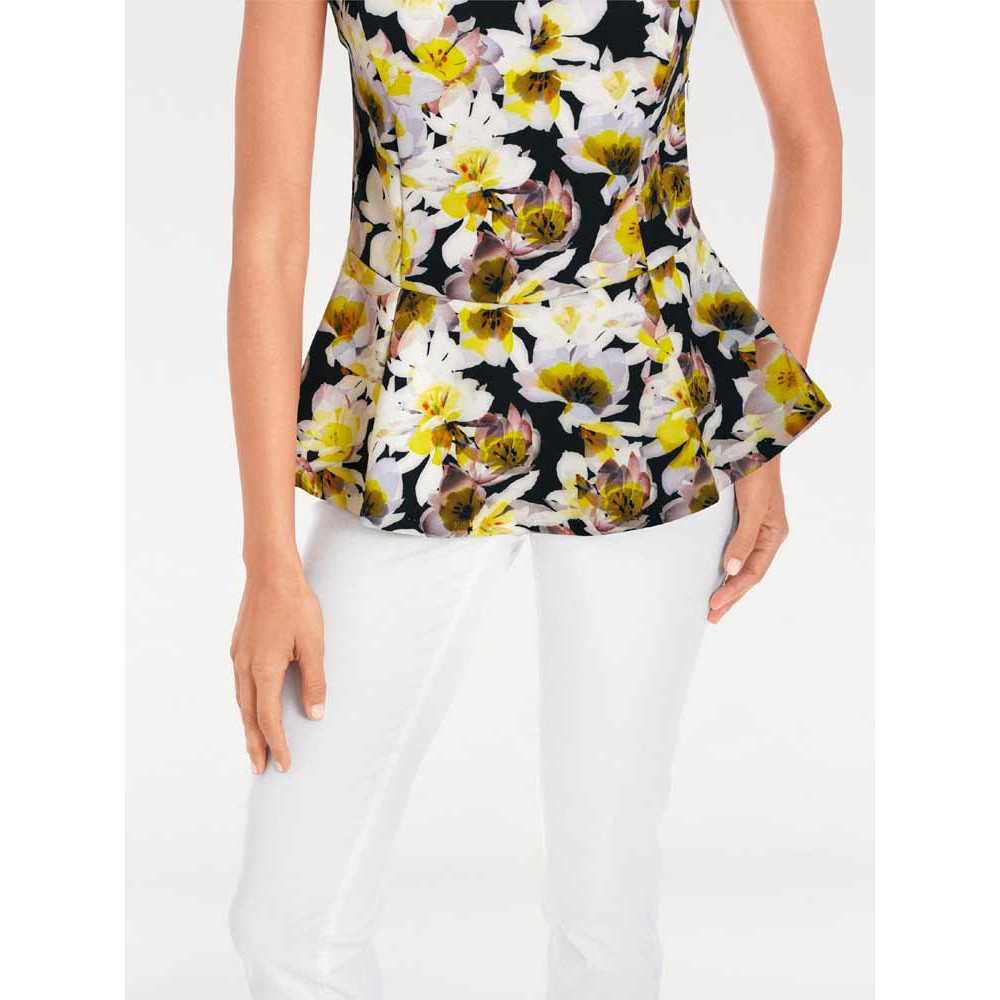Designer-Top m. Schößchen bunt