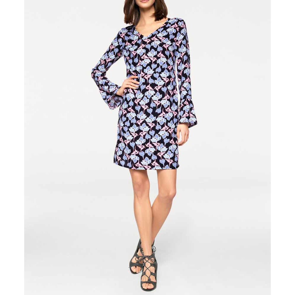 Designer-Druckkleid bunt