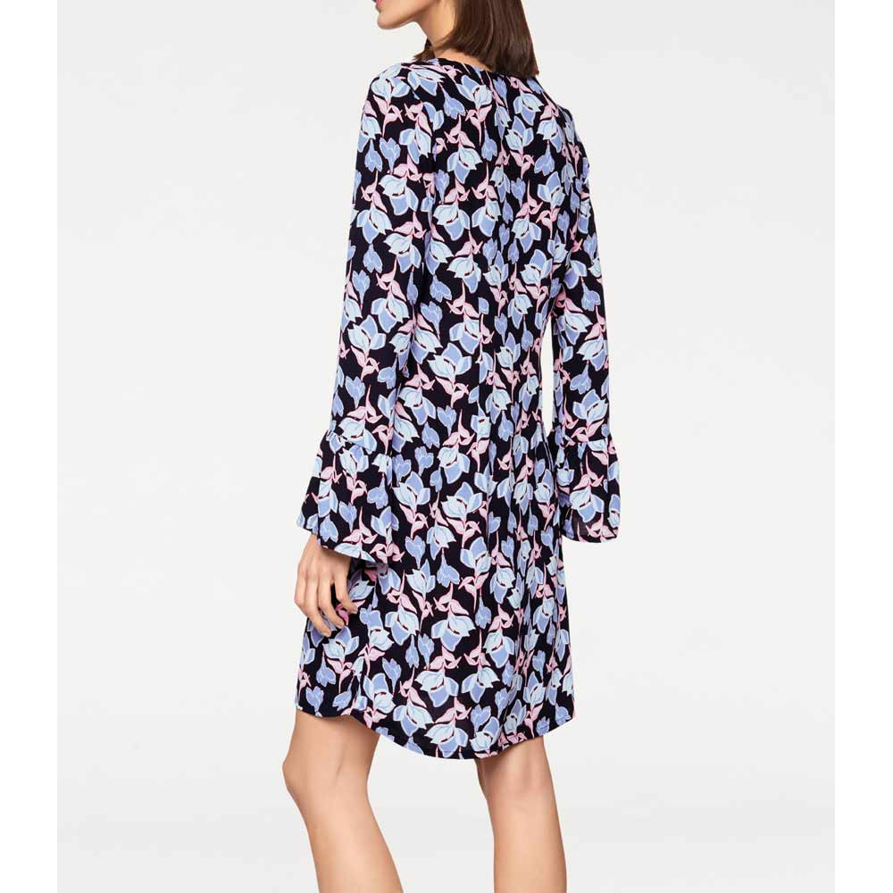 Designer-Druckkleid bunt
