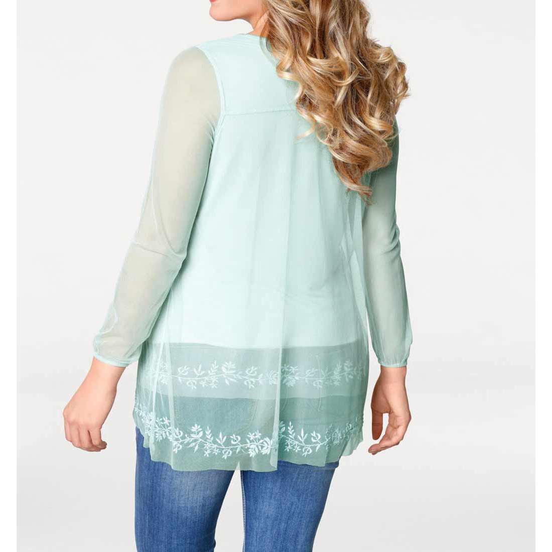 Stickerei-Shirt mint