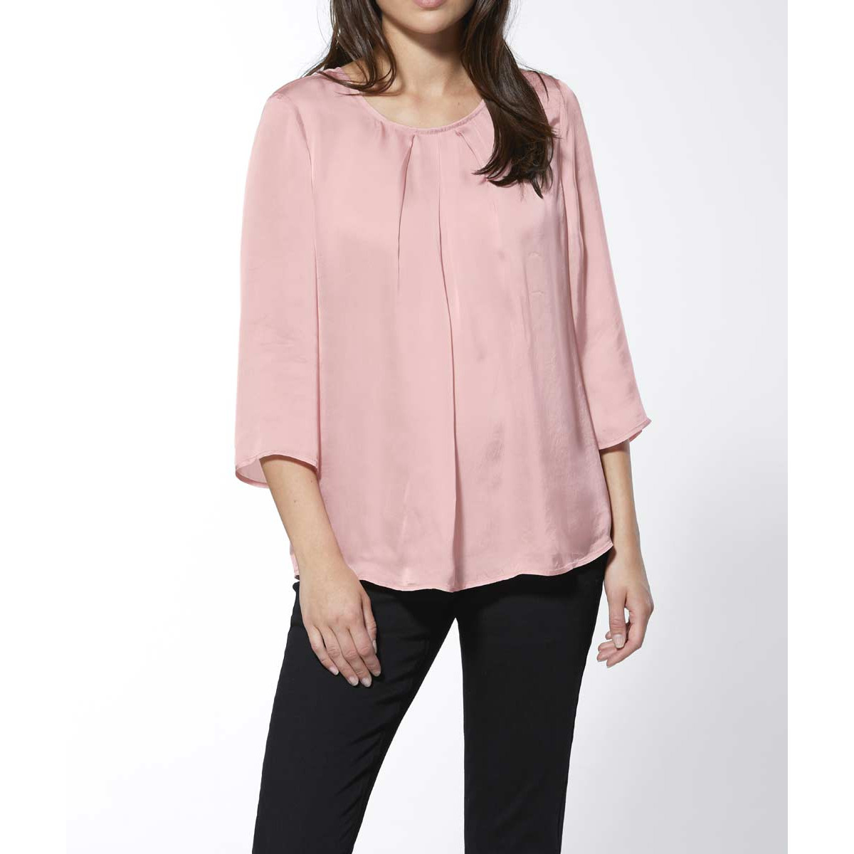 Cupro-Bluse rosé