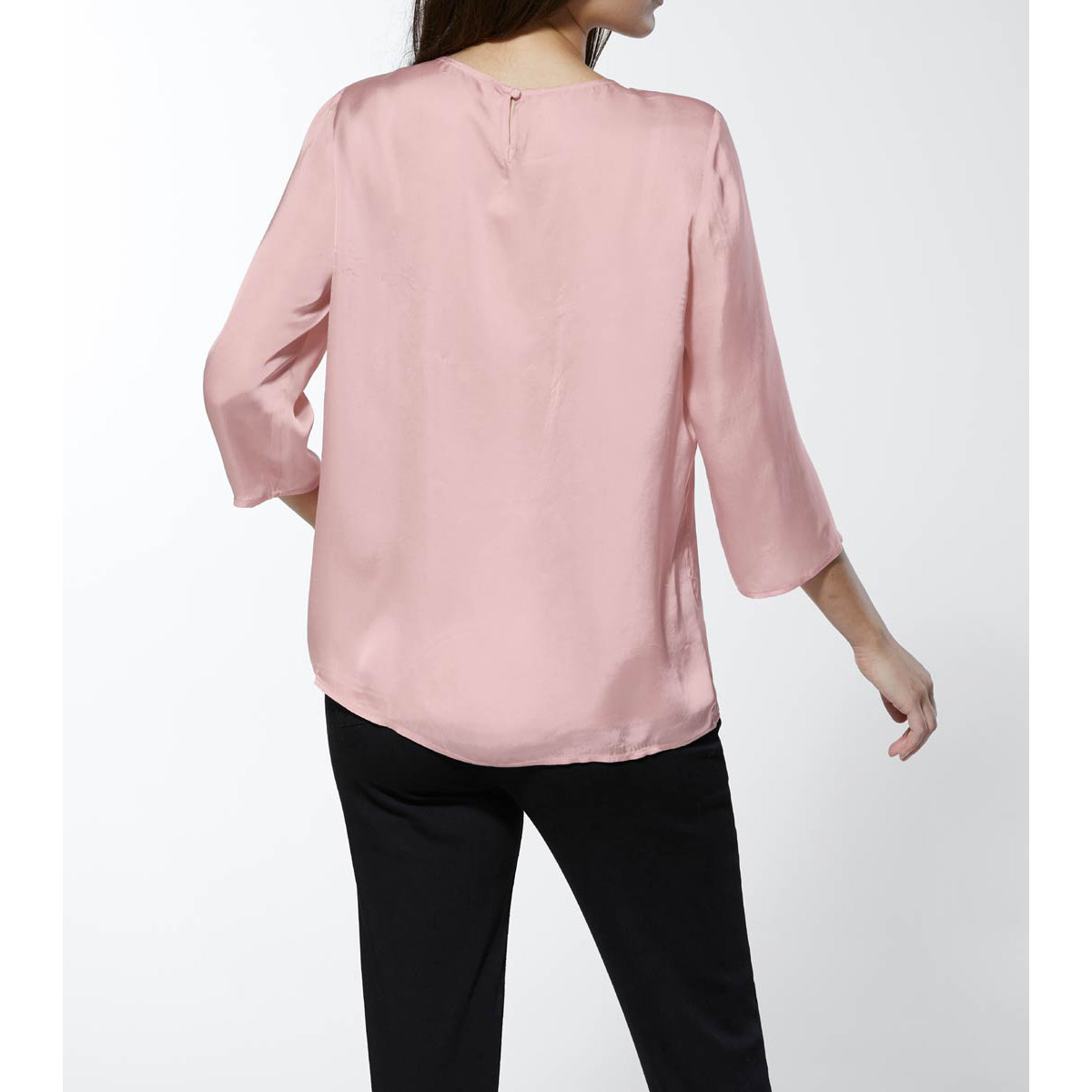 Cupro-Bluse rosé