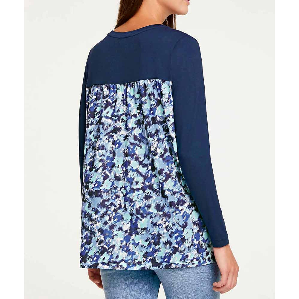 Designer-Jerseyshirt marine-bunt