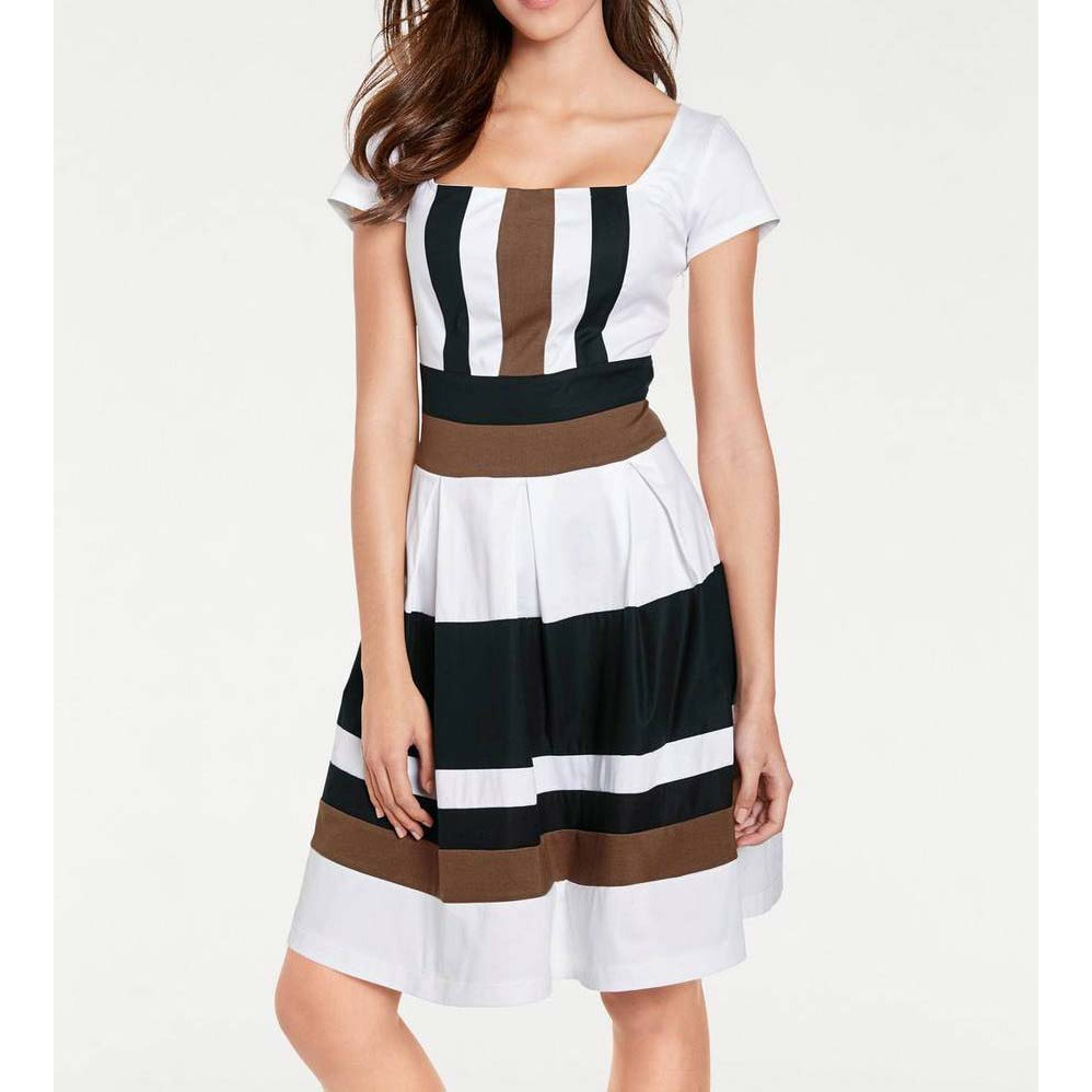Designer-Prinzesskleid schwarz-weiß