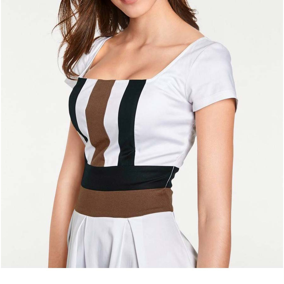 Designer-Prinzesskleid schwarz-weiß