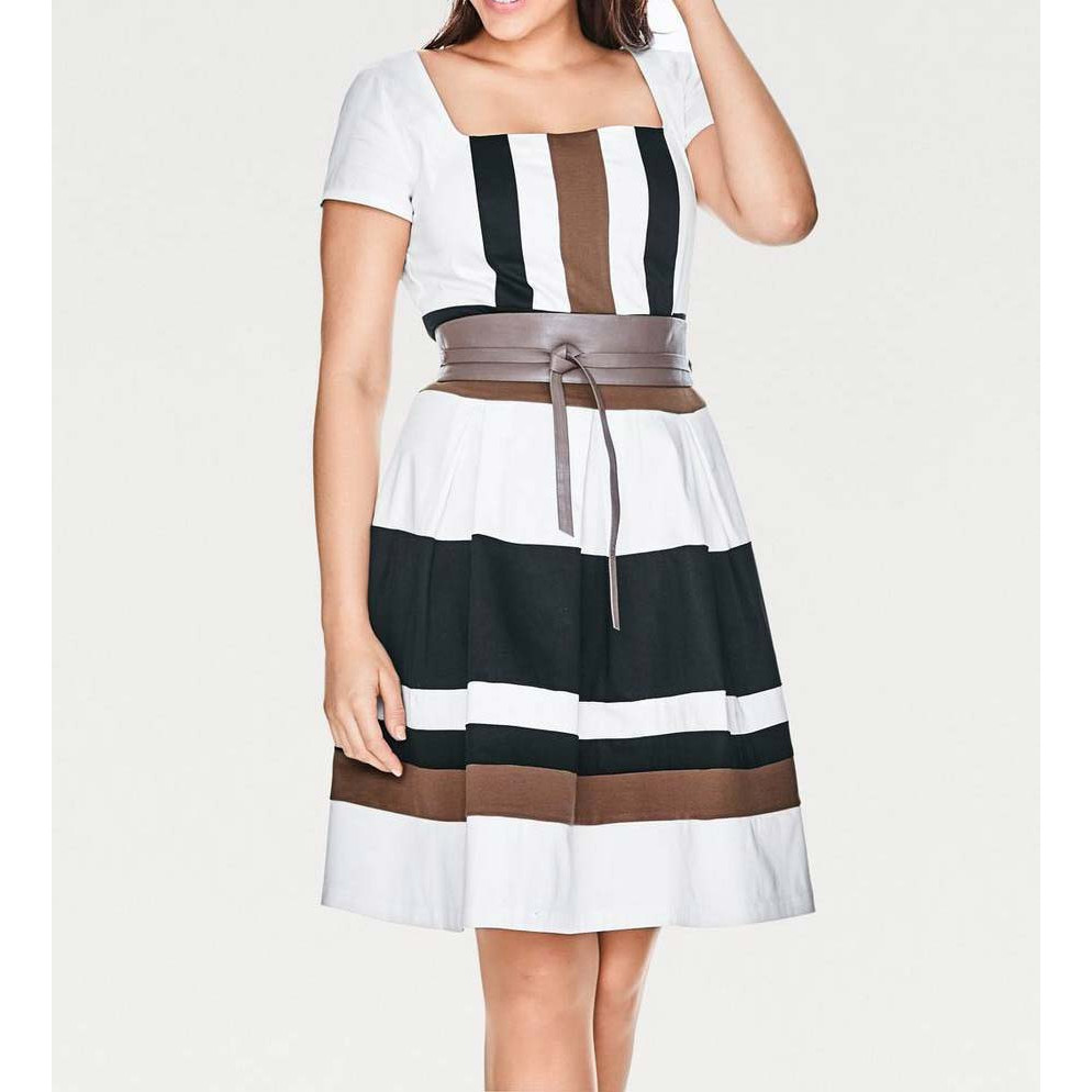 Designer-Prinzesskleid schwarz-weiß