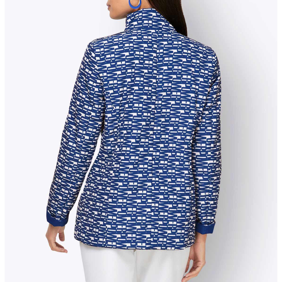 Wendejacke mit leichter Wattierung royalblau-weiß