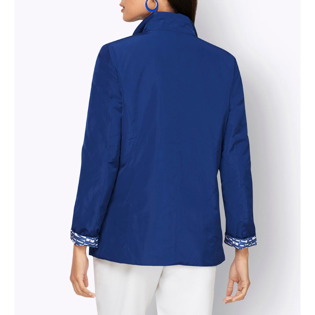 Wendejacke mit leichter Wattierung royalblau-weiß