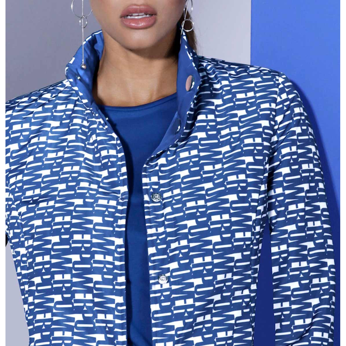 Wendejacke mit leichter Wattierung royalblau-weiß