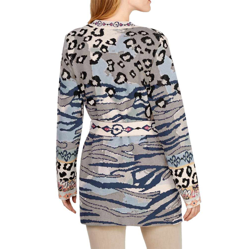 Designer-Strickjacke sesam-bunt