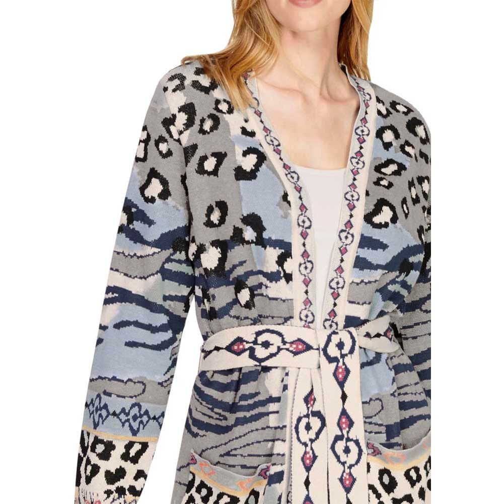 Designer-Strickjacke sesam-bunt