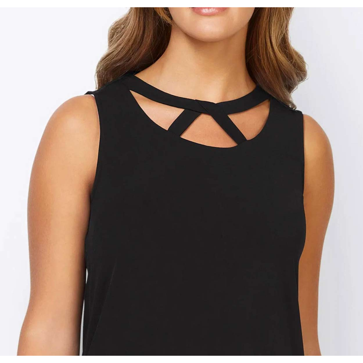 Designer-Cut-Outs-Shirttop schwarz