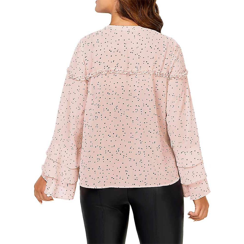 Designer-Chiffonbluse puder-marine