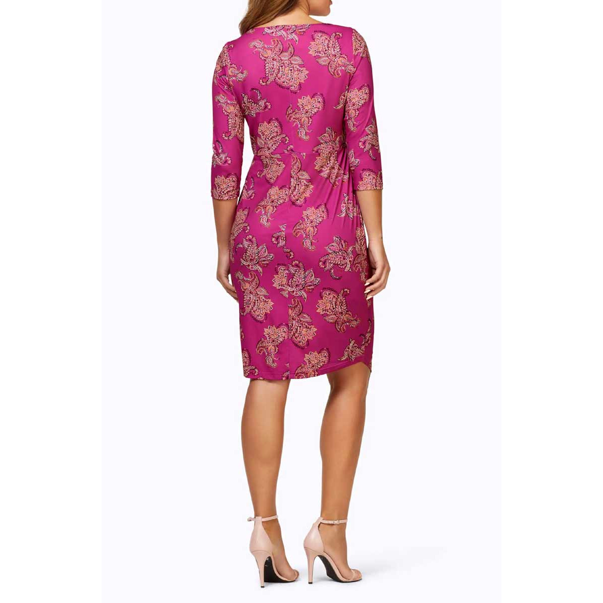 Designer-Jerseykleid fuchsia-bedruckt