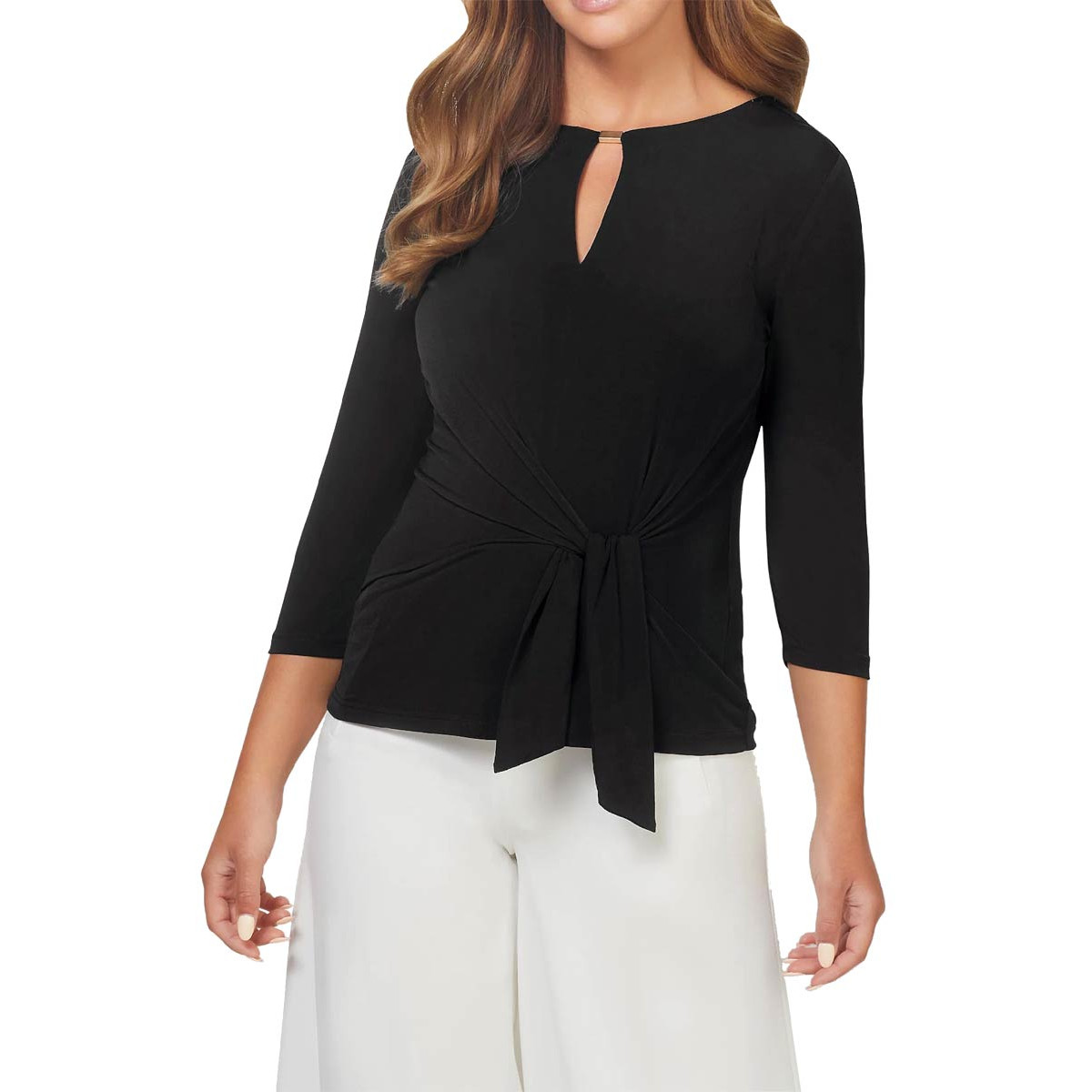 Designer-Shirt m. Zierelement schwarz