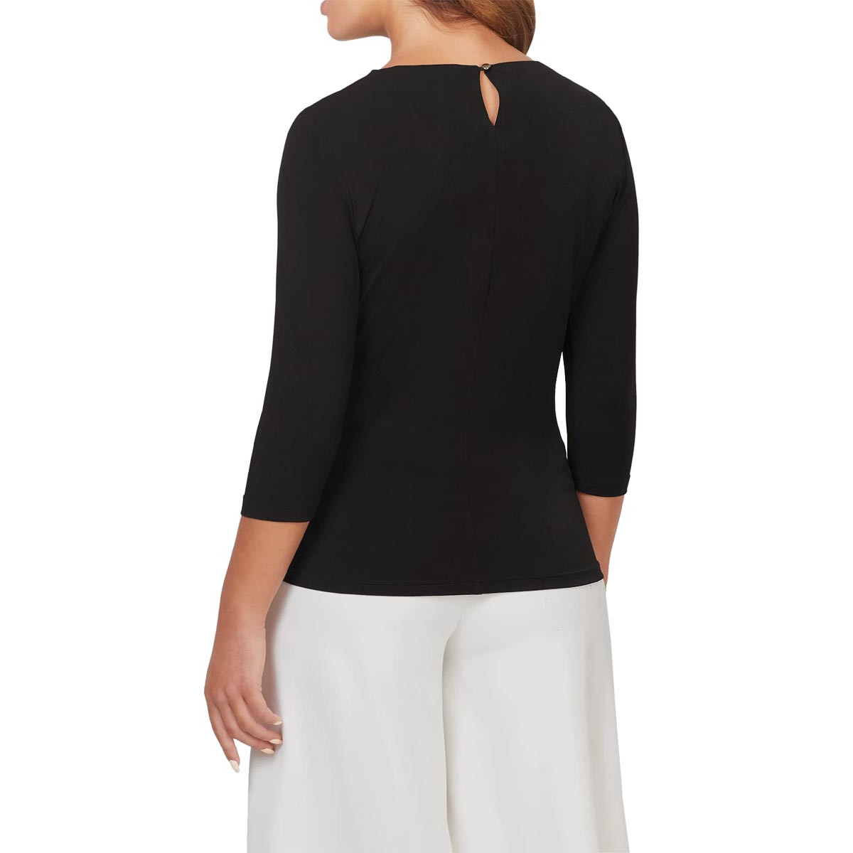 Designer-Shirt m. Zierelement schwarz