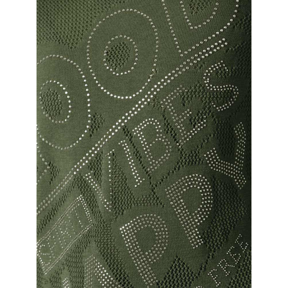 Lyocell-Pullover m. Glitzersteinchen khaki