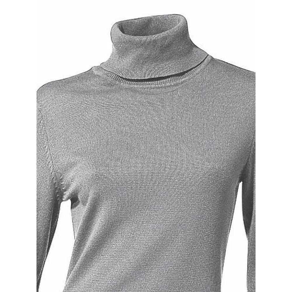 Designer-Strickkleid grau-melange
