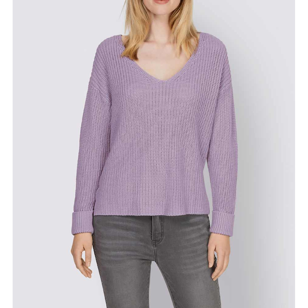Designer-Grobstrickpullover flieder