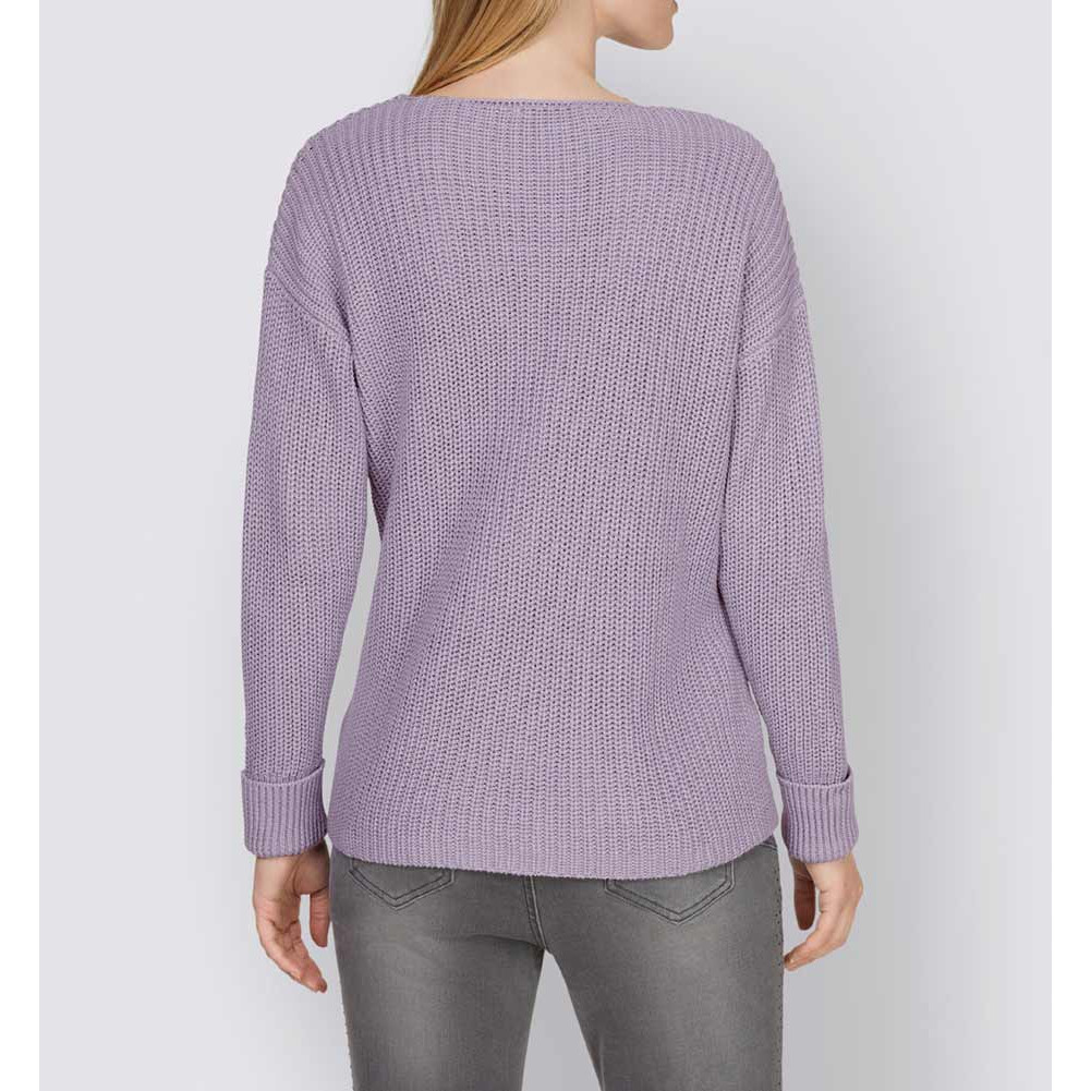 Designer-Grobstrickpullover flieder