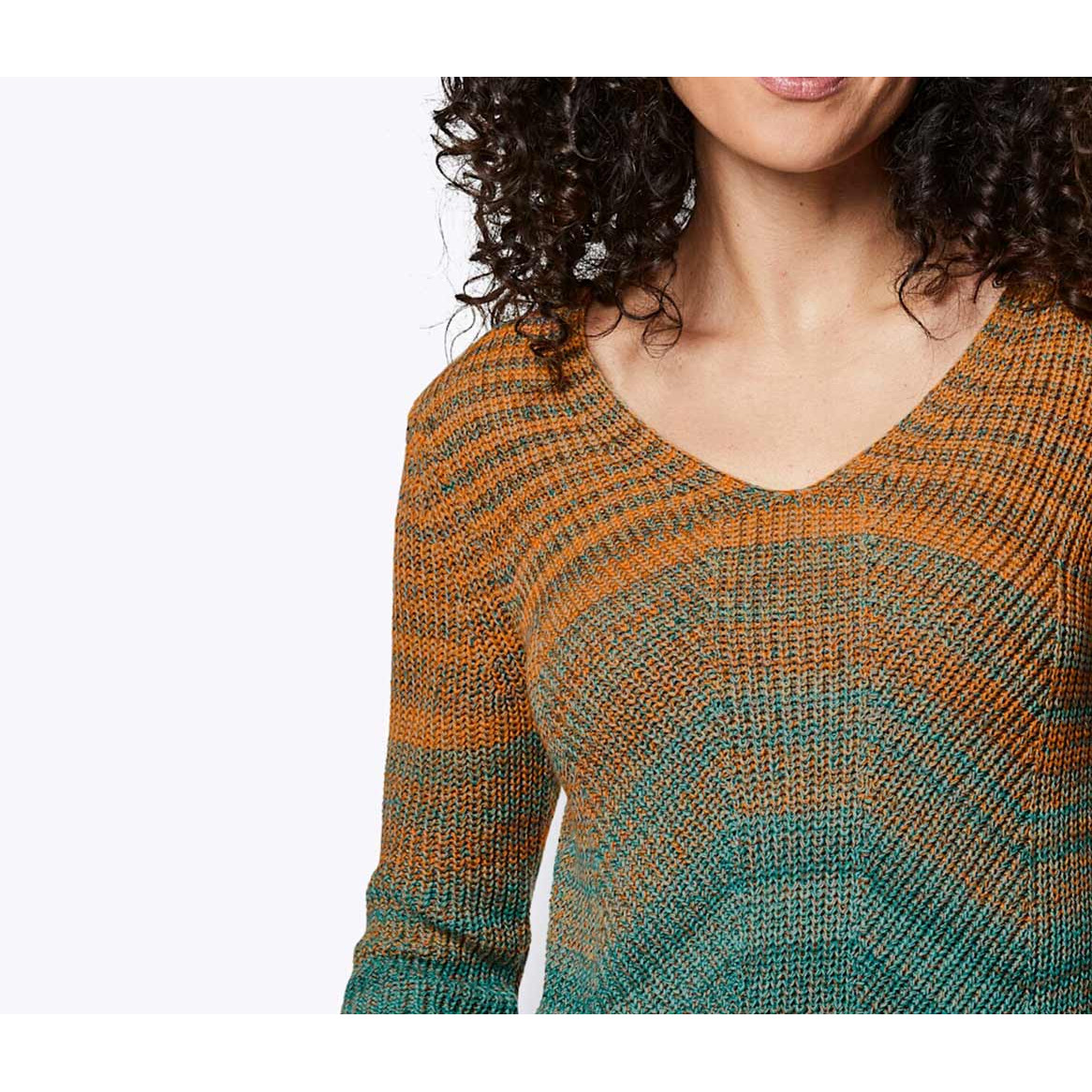 Viskose-Lyocell-Pullover papaya-aquapetrol