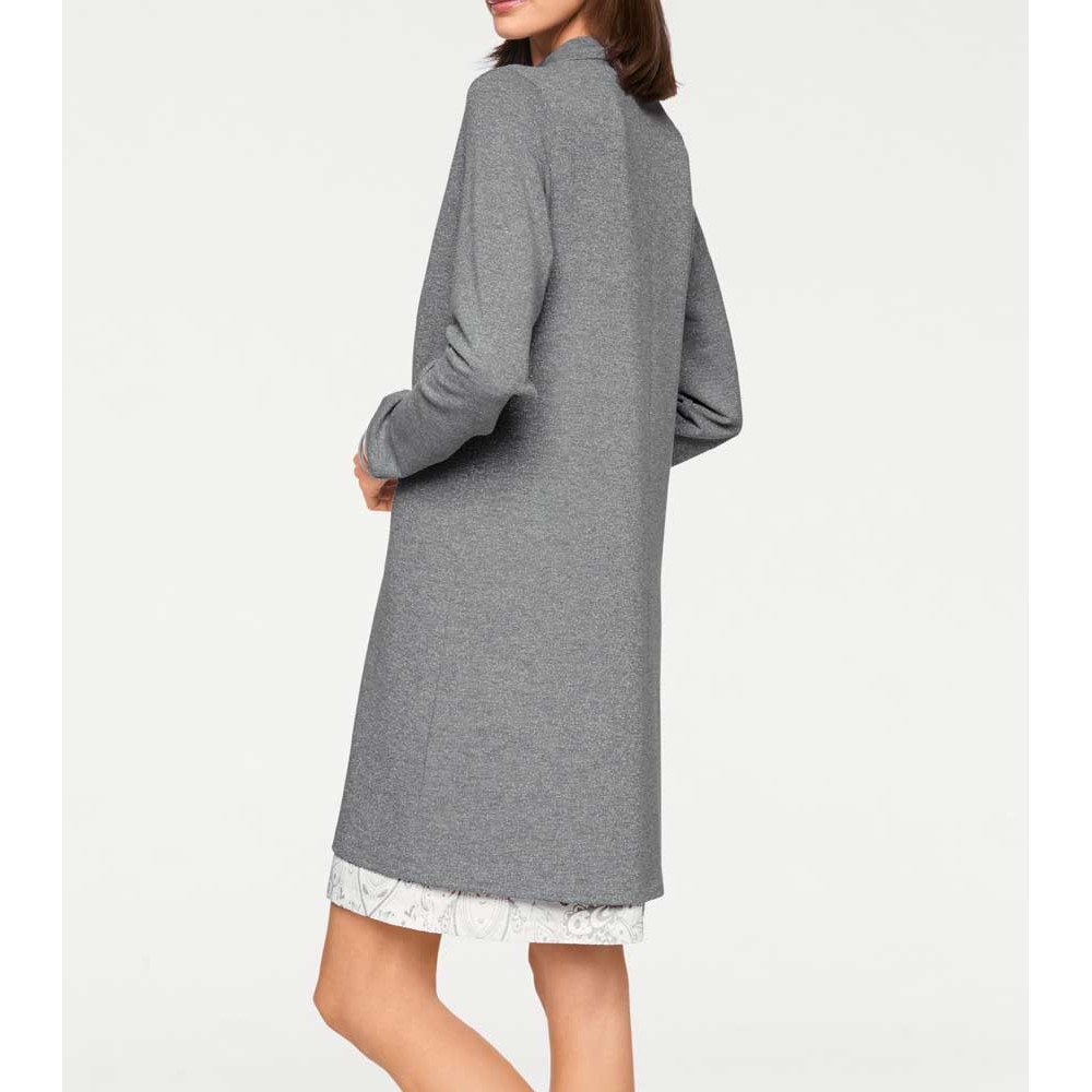 Feinstrickjacke silbergrau