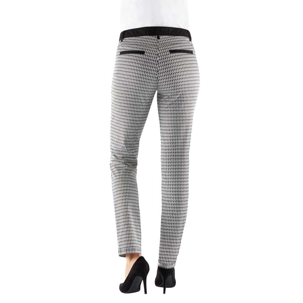 Stretchhose schwarz-weiß-bedruckt
