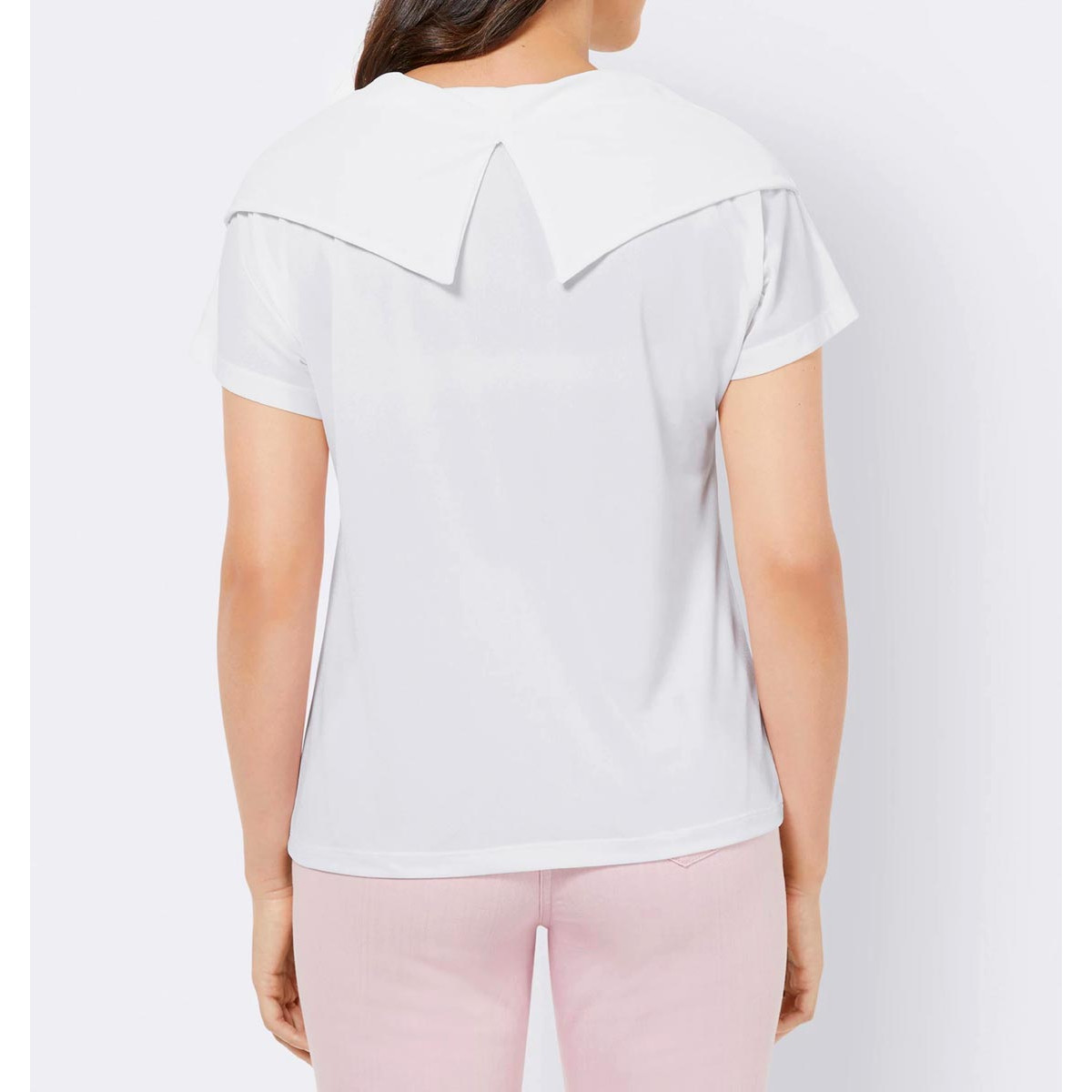 Wasserfall-Blusenshirt ecru