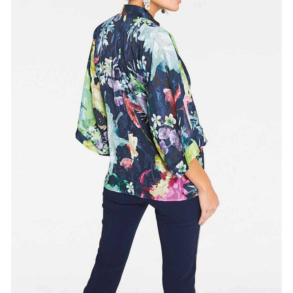 Designer-Tunika marine-bunt