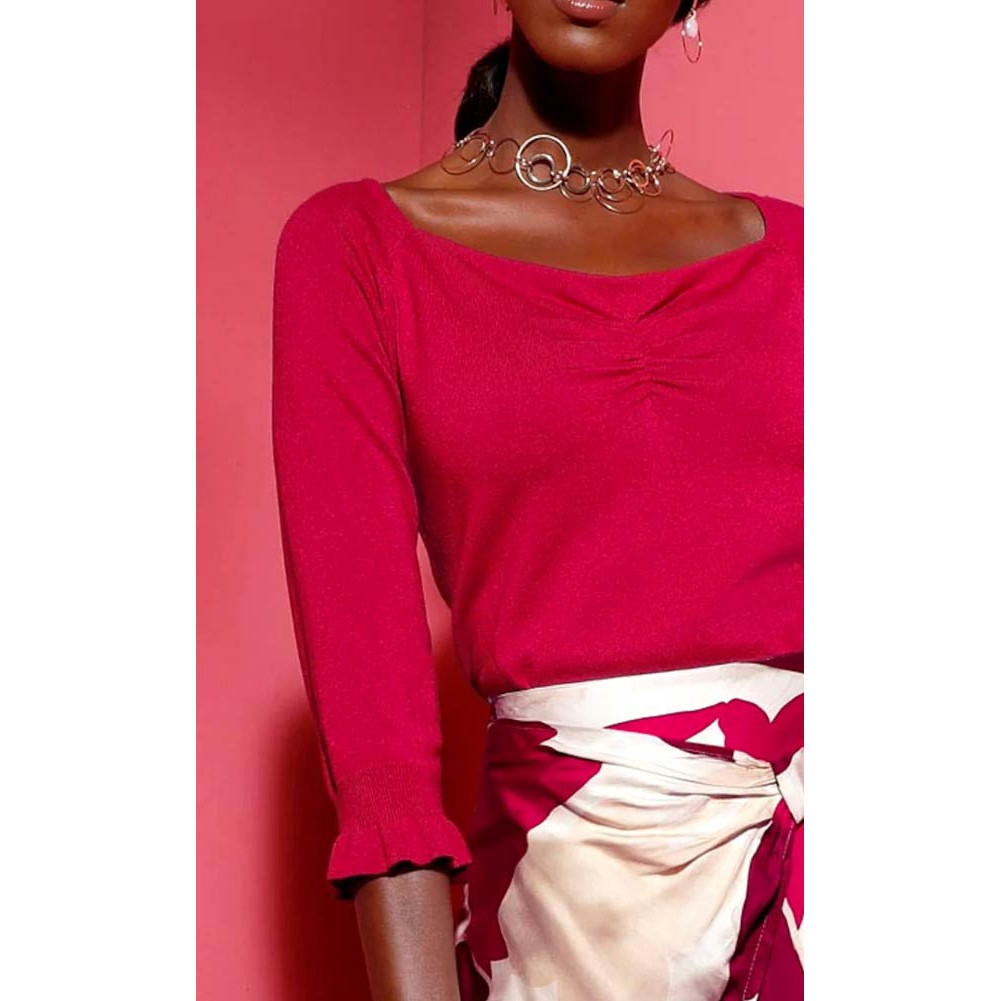 Feinstrickpullover rot