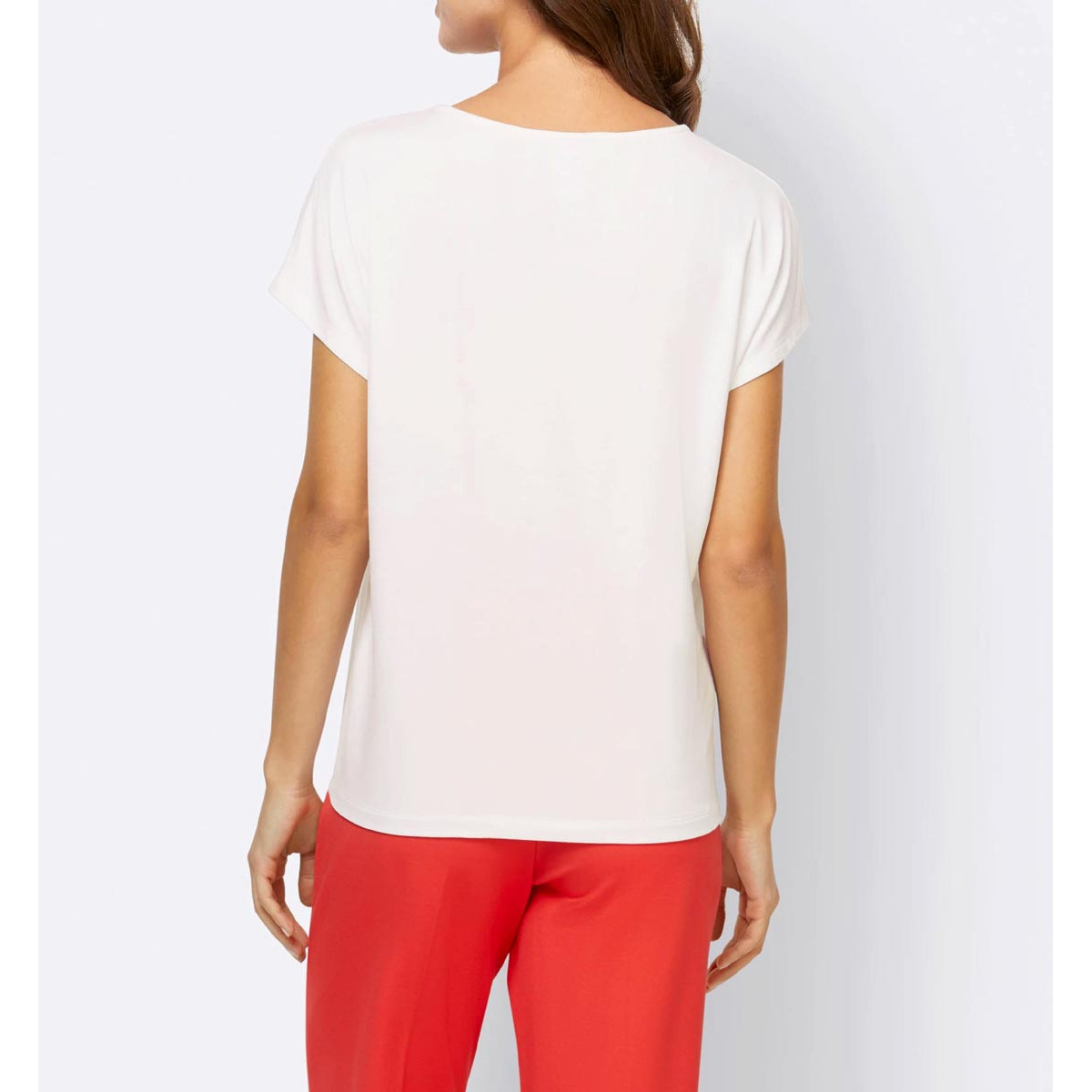 Designer-Druckshirt ecru-bunt