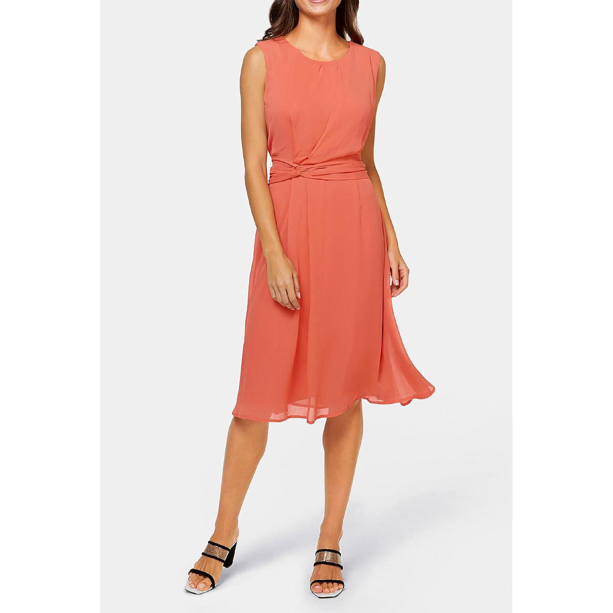 Designer-Cocktailkleid papaya