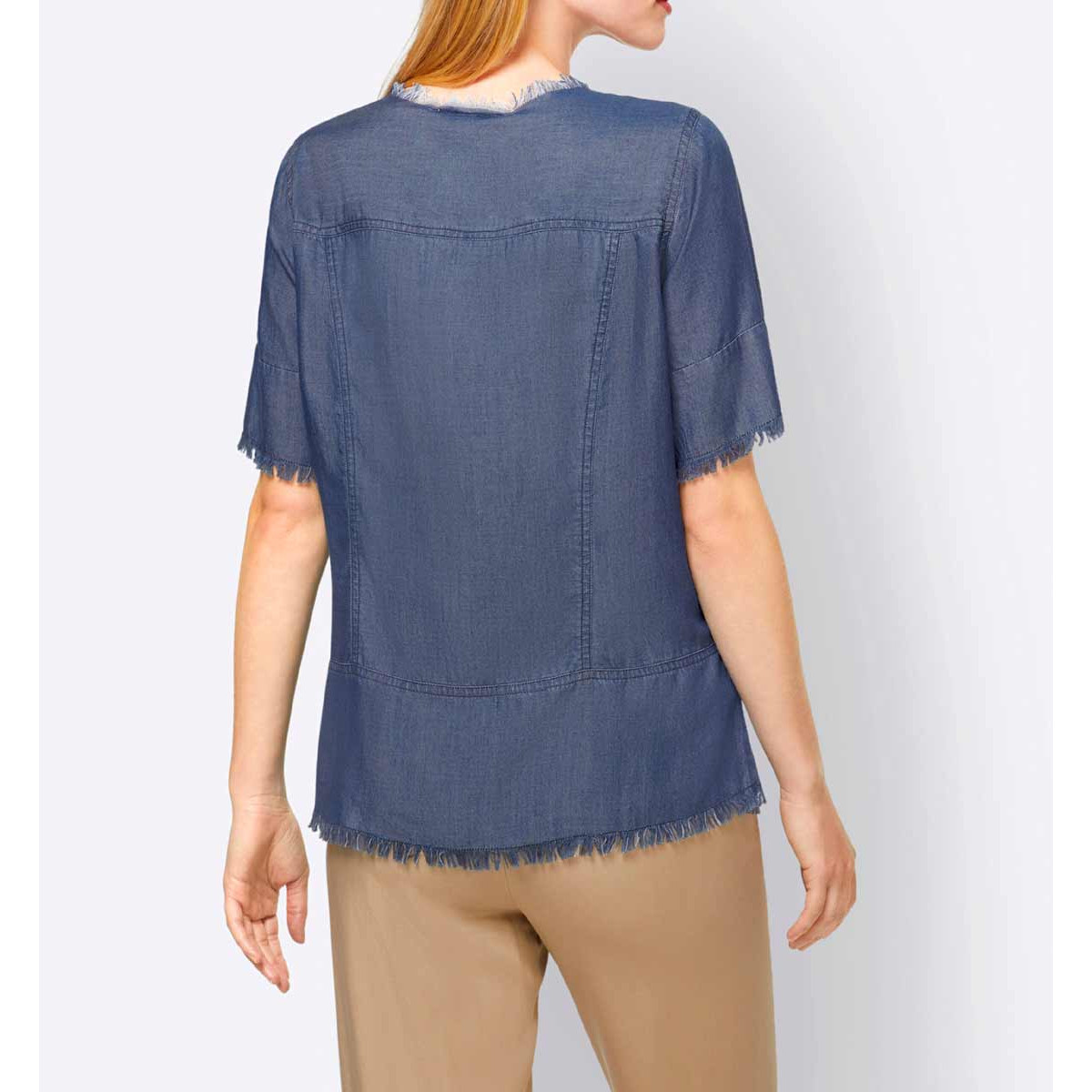 Designer-Jeansbluse blue-used