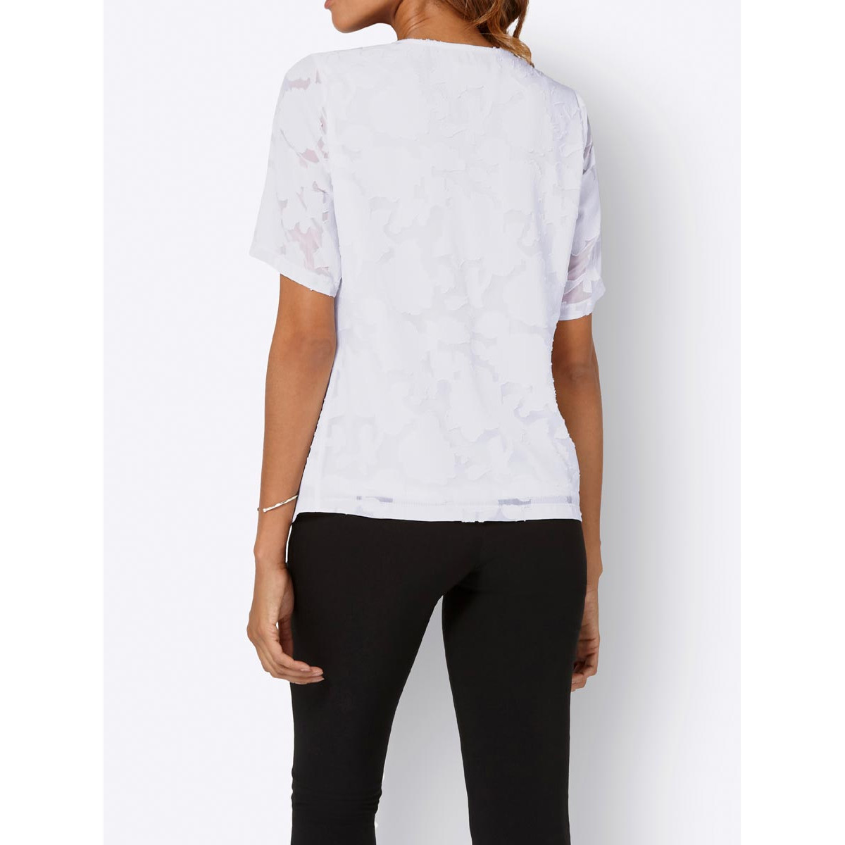 Bluse m. Schluppe weiß