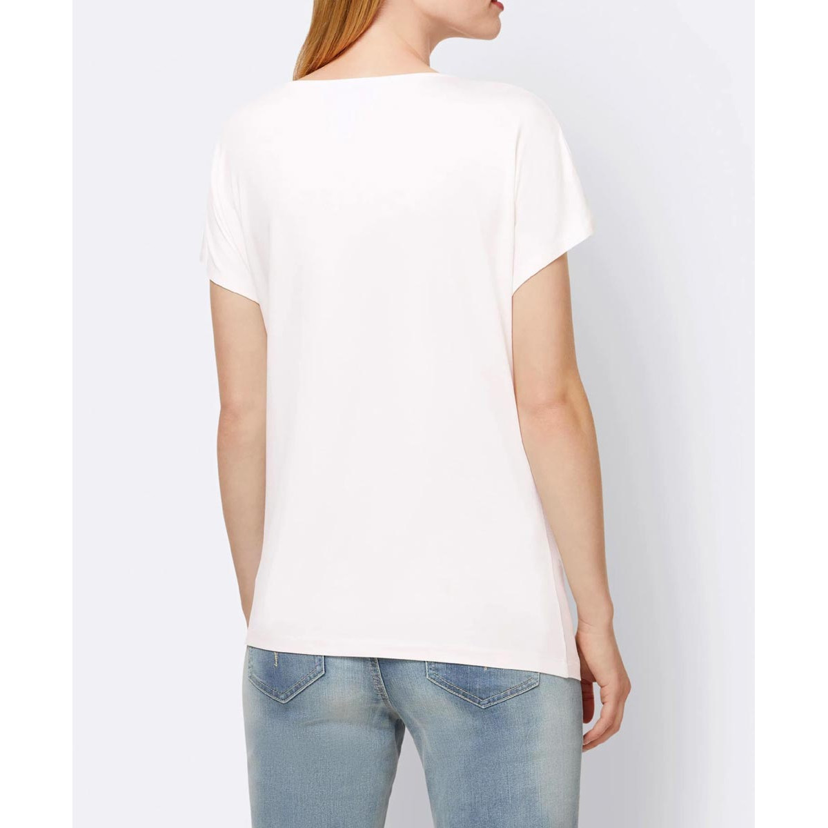 Designer-Shirt m. Schnürung ecru
