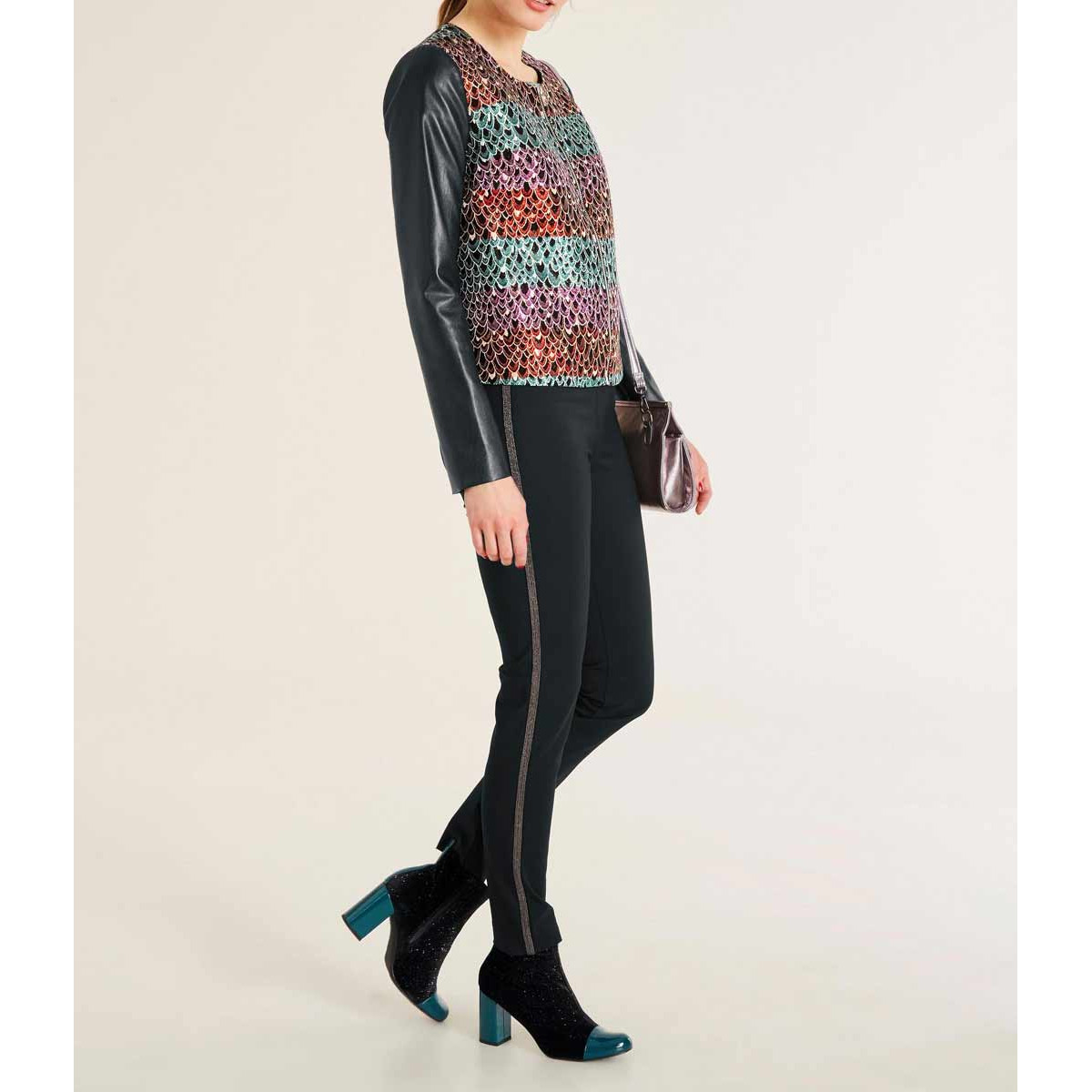 Designer-Blazer schwarz-bunt
