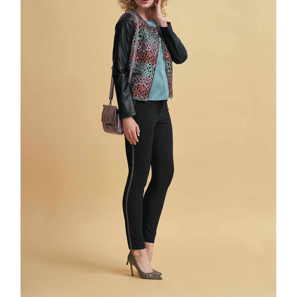 Designer-Blazer schwarz-bunt