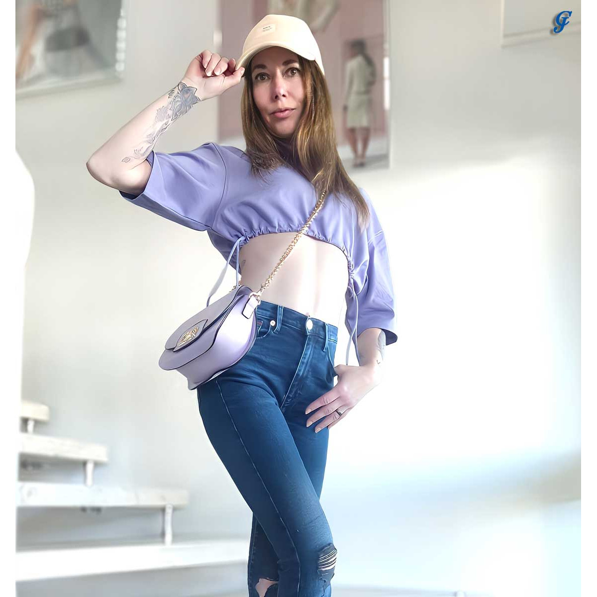 Marken-Shirt-Set flieder